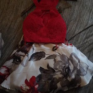 two piece hoco dress